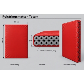 Tatam Ts10-8cm Rød, Polstringsmatte 2m X 1,5m