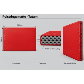 Tatam Ts10-8cm Rød, Polstringsmatte 2m X 3m