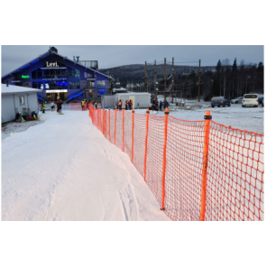 Avsperringsnett B-C, 15x1,3m 5x5cm maskevidde Rød