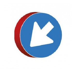 Figur, Pil Venstre Rund, Ø50cm X 12cm